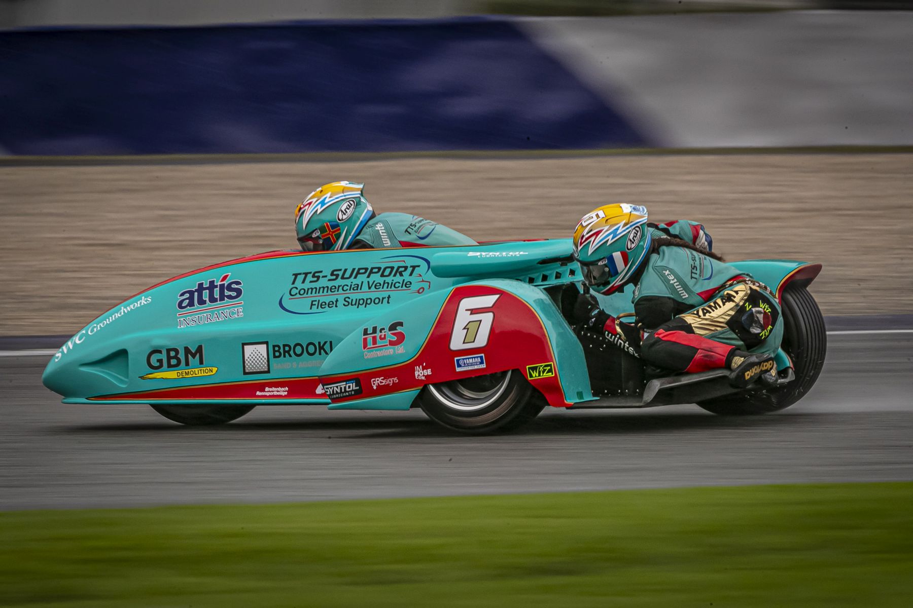FIM/IDM Sidecar: Ellis/Clément trotzen dem Regen am Schnellsten