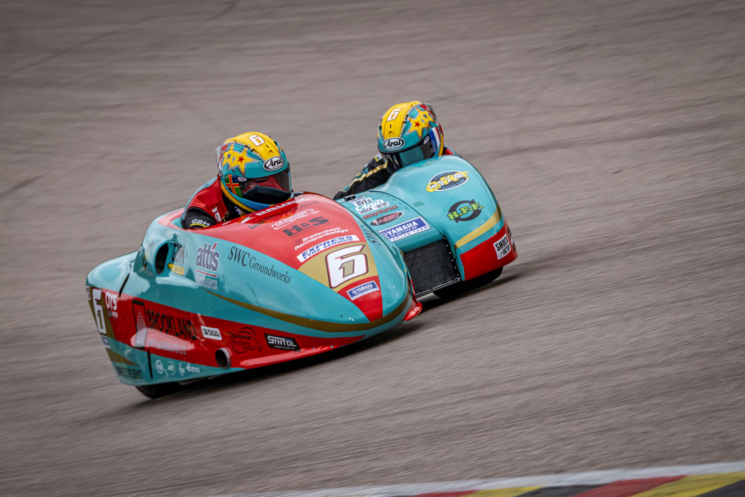 Sidecar: Ellis/Clément nach TT-Crash in Most am Start